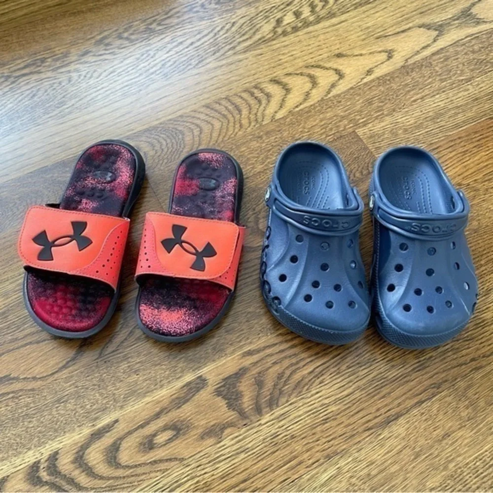 Under Armour Orange and Blue CROCS for Casual Comfort